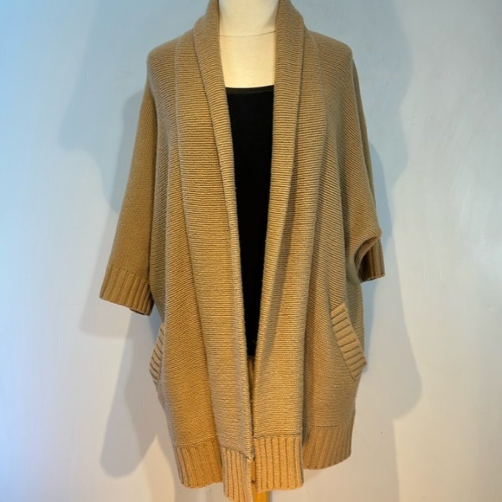Polo Ralph Lauren camel colour wool/cashmere blend open cardigan size small
